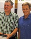 The branch put up a prize for the person who attended the most Technology Evenings during the period May-December. The hard-drive was won by Carl Reinecke of DUT (left) pictured here with branch chairman, Howard Lister.